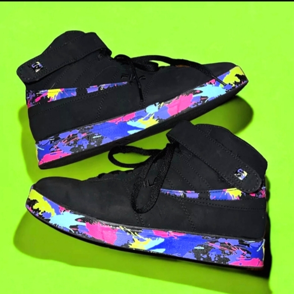 Fila High Top Sneakers Vulc 13 Paintball Womens Size 10 Black Basketball Shoes. - Picture 1 of 8